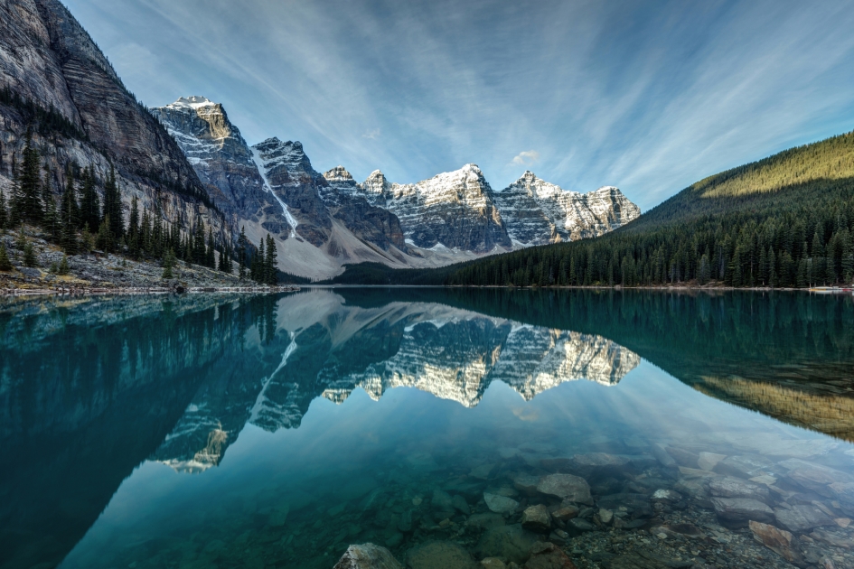 Morraine Lake in Alberta, Canada.